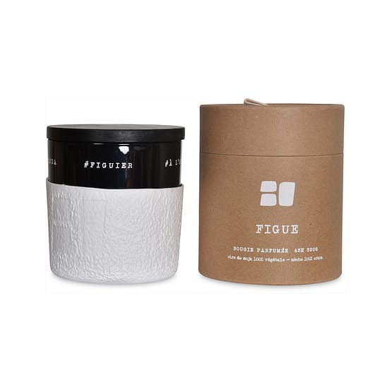 Bougie haut de gamme 100% soja – Figue - Récipient réutilisable