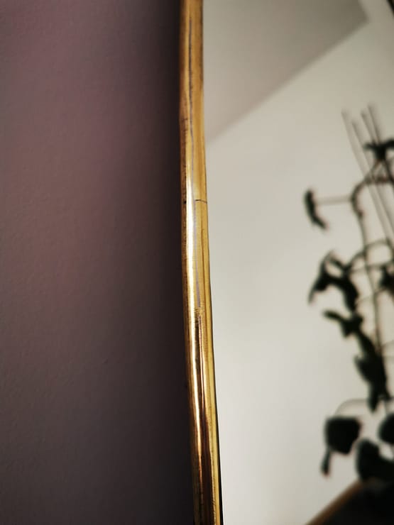 Miroir Marrakchi en Laiton Doré - 60x40 cm - Fabrication Artisanale Marocaine – Image 2