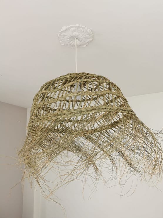 Suspension Doum en halfa tressé - 30x60 cm - Fabrication Artisanale Marocaine – Image 2