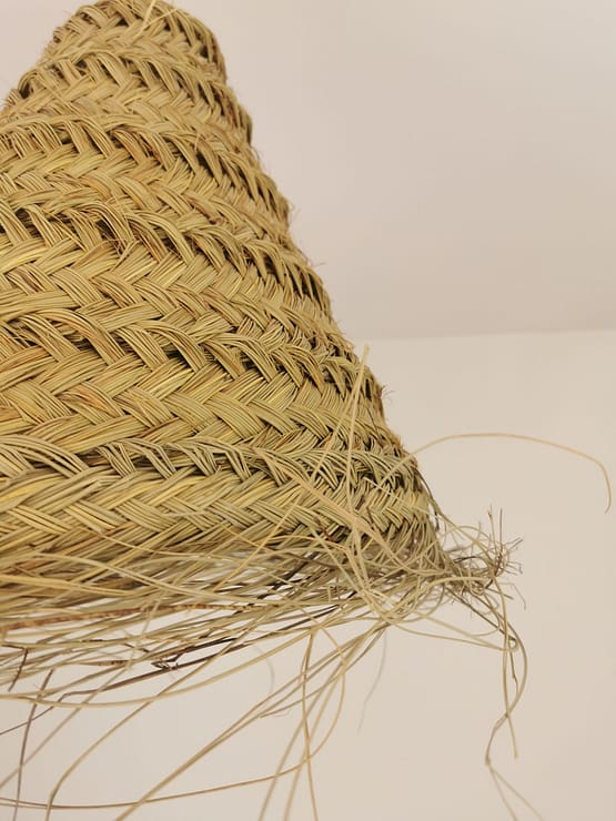 Suspension Dalia en Halfa Tressé - 40x45 cm - Fabrication Artisanale Marocaine