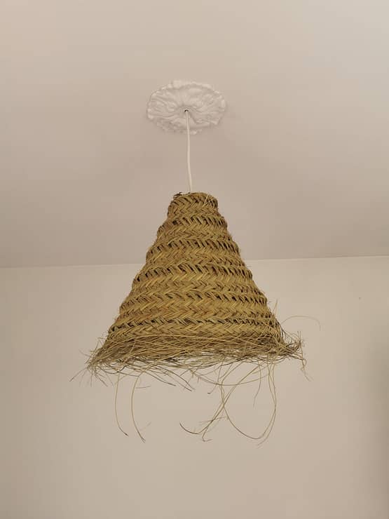 Suspension Dalia en Halfa Tressé - 40x45 cm - Fabrication Artisanale Marocaine – Image 3
