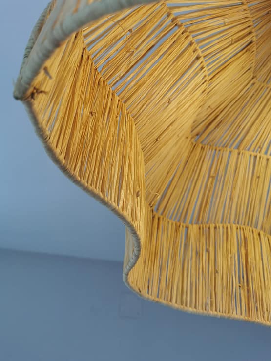 Suspension Alia en Raphia Tressé - 60x60 cm - Fabrication Artisanale Marocaine – Image 3