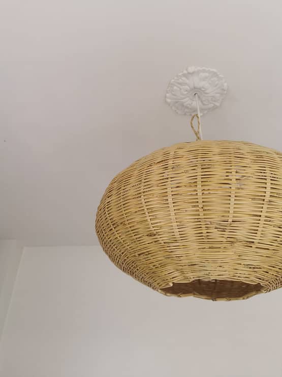 Suspension Gabrielle en Rotin Tressé - 60x30 cm - Fabrication Artisanale Marocaine