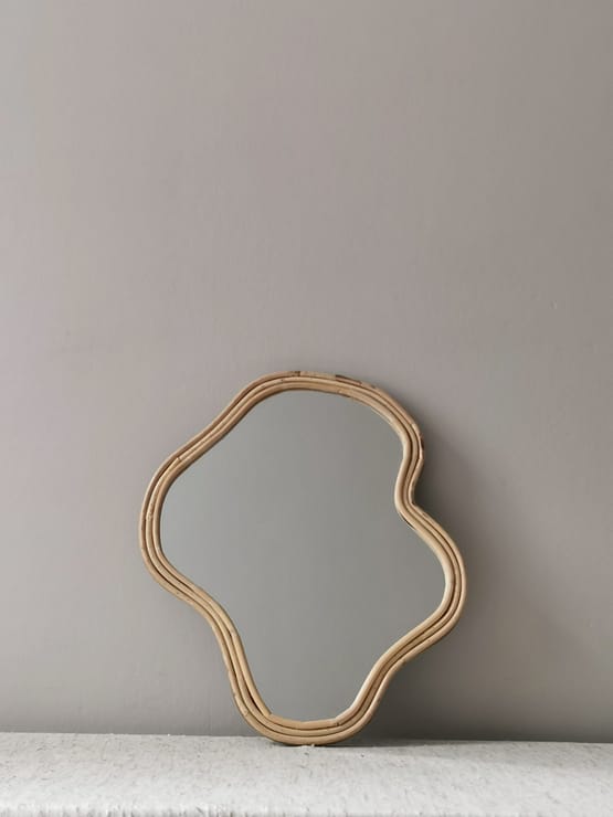 Miroir Archibald en bois - 40x35 cm – Image 3