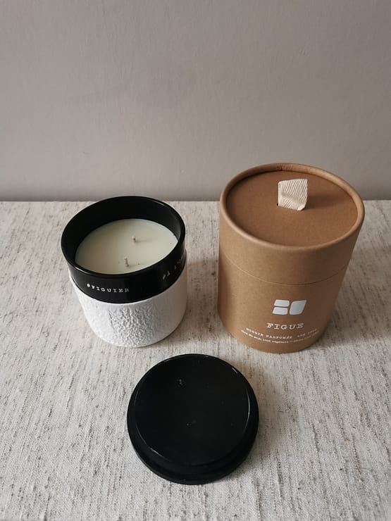 Bougie haut de gamme 100% soja – Figue - Récipient réutilisable – Image 3