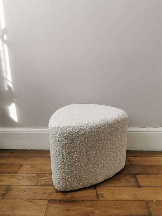 Tabouret tissu Doudou en bouclette - 45x35 cm – Image 2