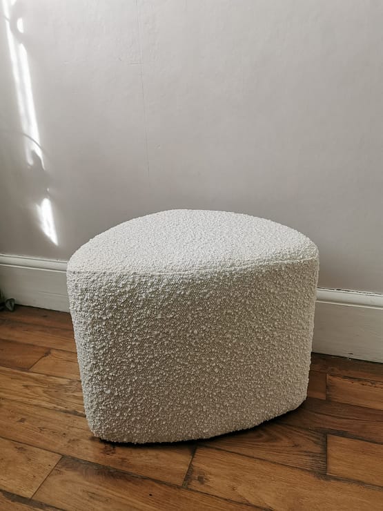 Tabouret tissu Doudou en bouclette - 45x35 cm – Image 3