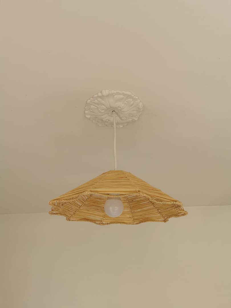 Suspension Gustave en Raphia Tressé - 40x10 cm - Fabrication Artisanale Marocaine – Image 6