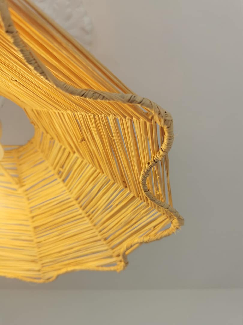 Suspension Gustave en Raphia Tressé - 40x10 cm - Fabrication Artisanale Marocaine – Image 7