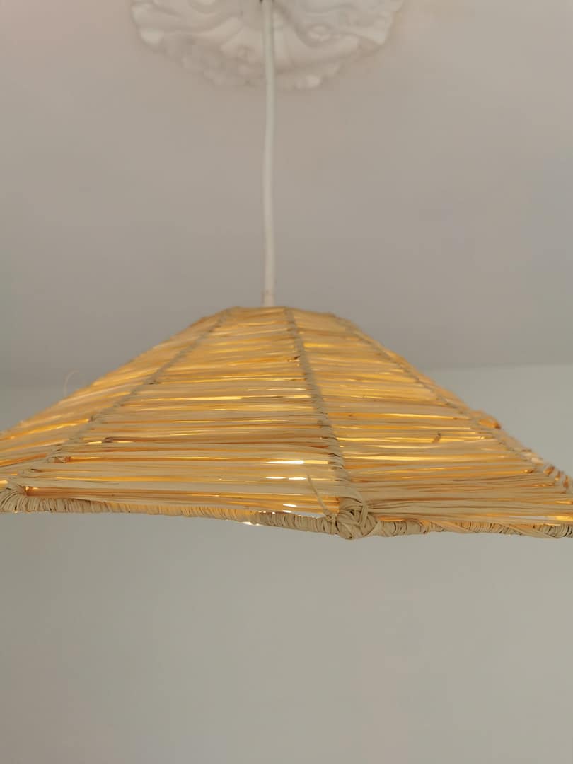 Suspension Gustave en Raphia Tressé - 40x10 cm - Fabrication Artisanale Marocaine – Image 9