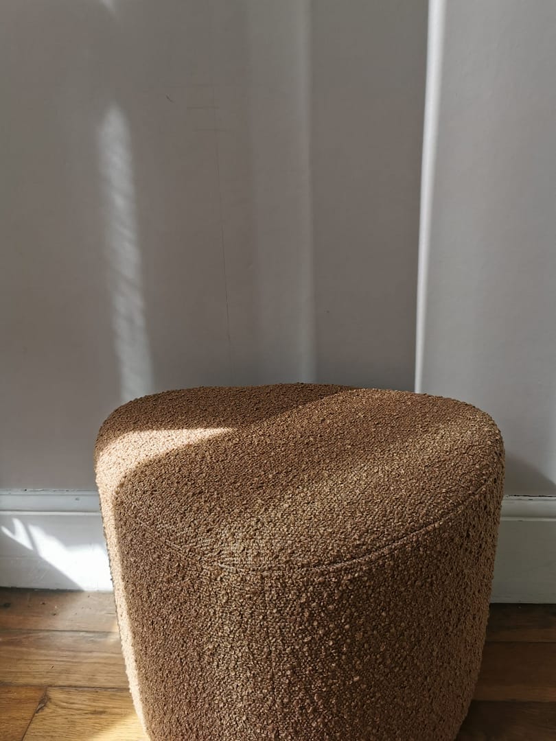 Tabouret tissu Doudou en bouclette - 45x35 cm – Image 5