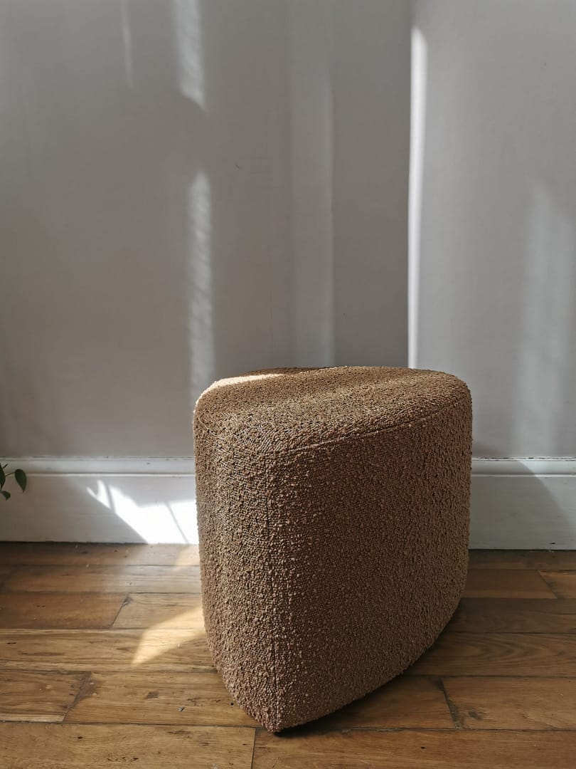 Tabouret tissu Doudou en bouclette - 45x35 cm – Image 6