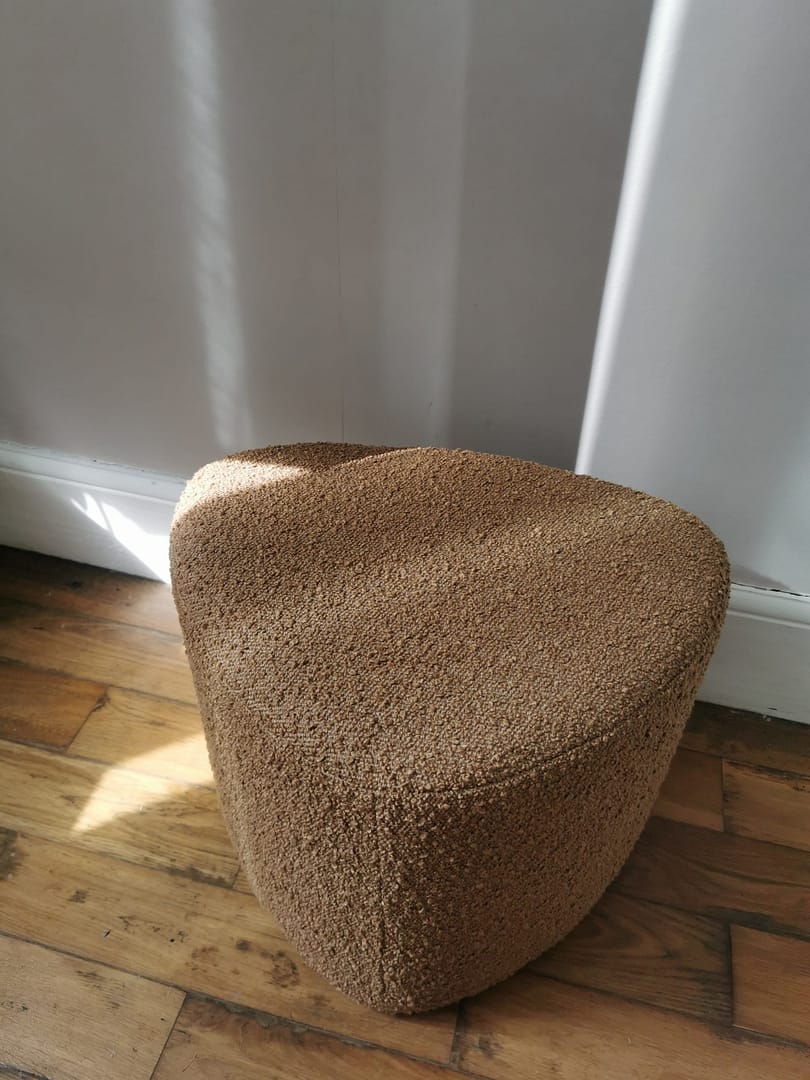 Tabouret tissu Doudou en bouclette - 45x35 cm – Image 4