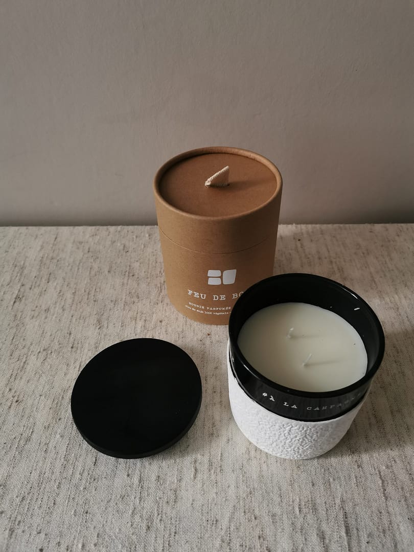 Bougie haut de gamme 100% soja – Feu de Bois - Récipient réutilisable – Image 6